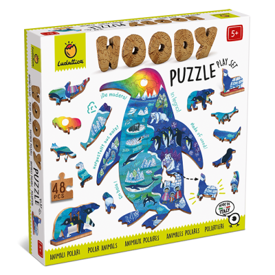 Ludattica Wooddy Puzzle- animali polari